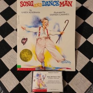 Vtg Scholastic "Song & Dance Man" Cassette/Book Read Along Combo
